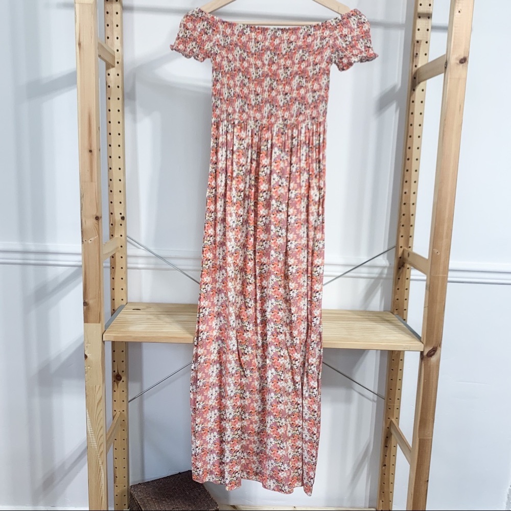 Ilary Smocked Rayon Floral Sundress